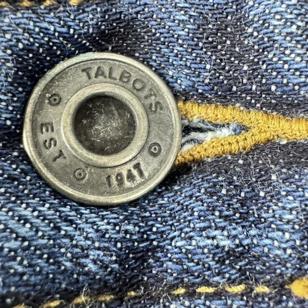 Talbots Jeans Womens 10 Petite Blue Stretch Denim‎ Straight Leg 5 Pocket Zip Fly - Picture 3 of 9